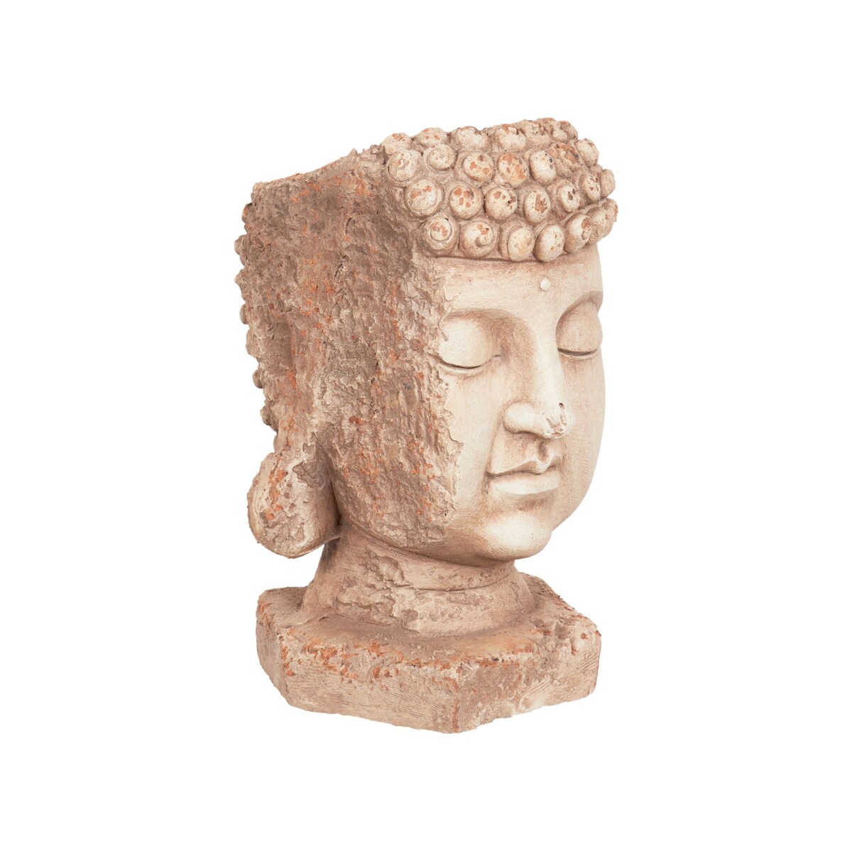 Doniczka w kształcie głowy Buddy piaskowa BUTOMUS