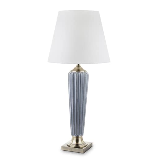 Lampa ceramiczna 86x38x38 cm beżowa DIGOMINA