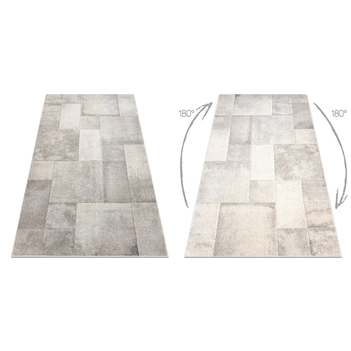 Dywan FUSION 1200 krem / beż - Geometryczny, 200x290 cm