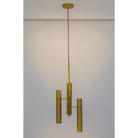 Lampa wisząca TUBI MD21405-6-300T tuby mosiądz złota