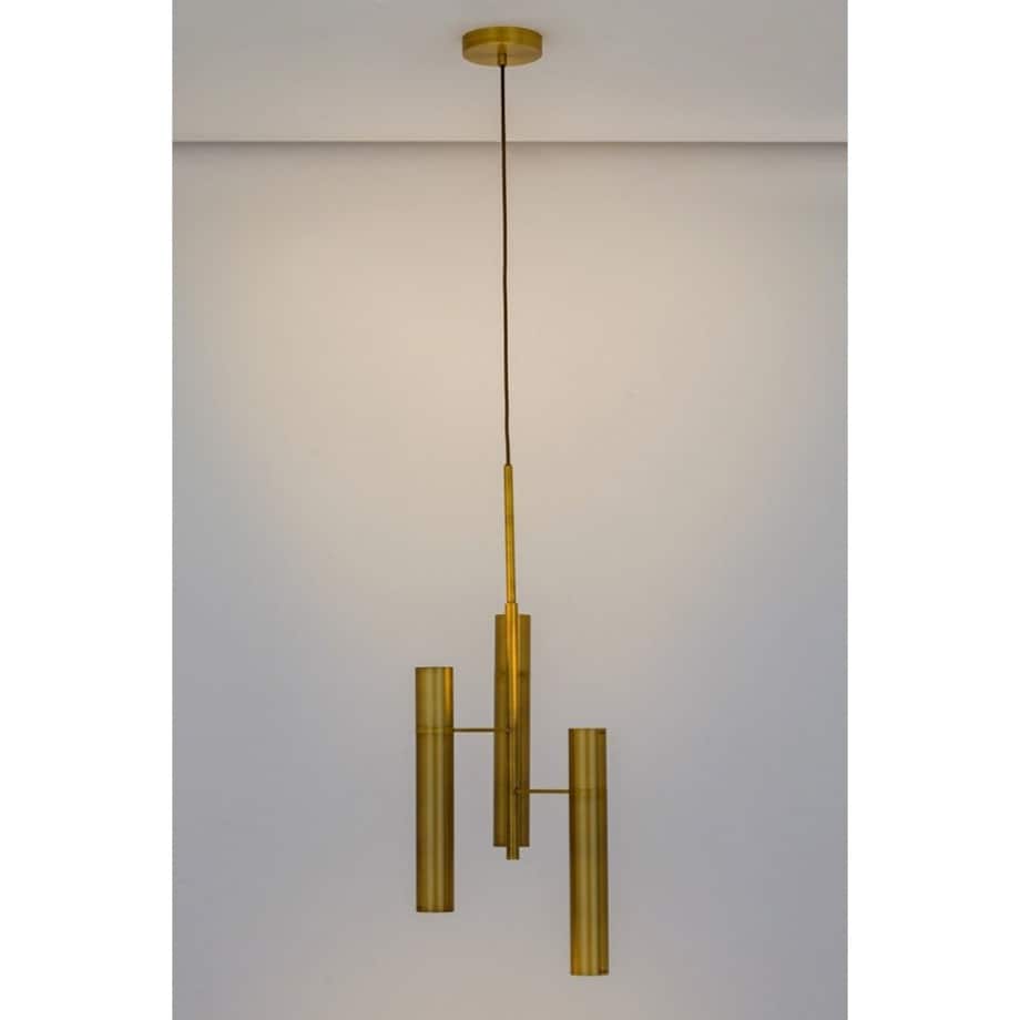 Lampa wisząca TUBI MD21405-6-300T tuby mosiądz złota