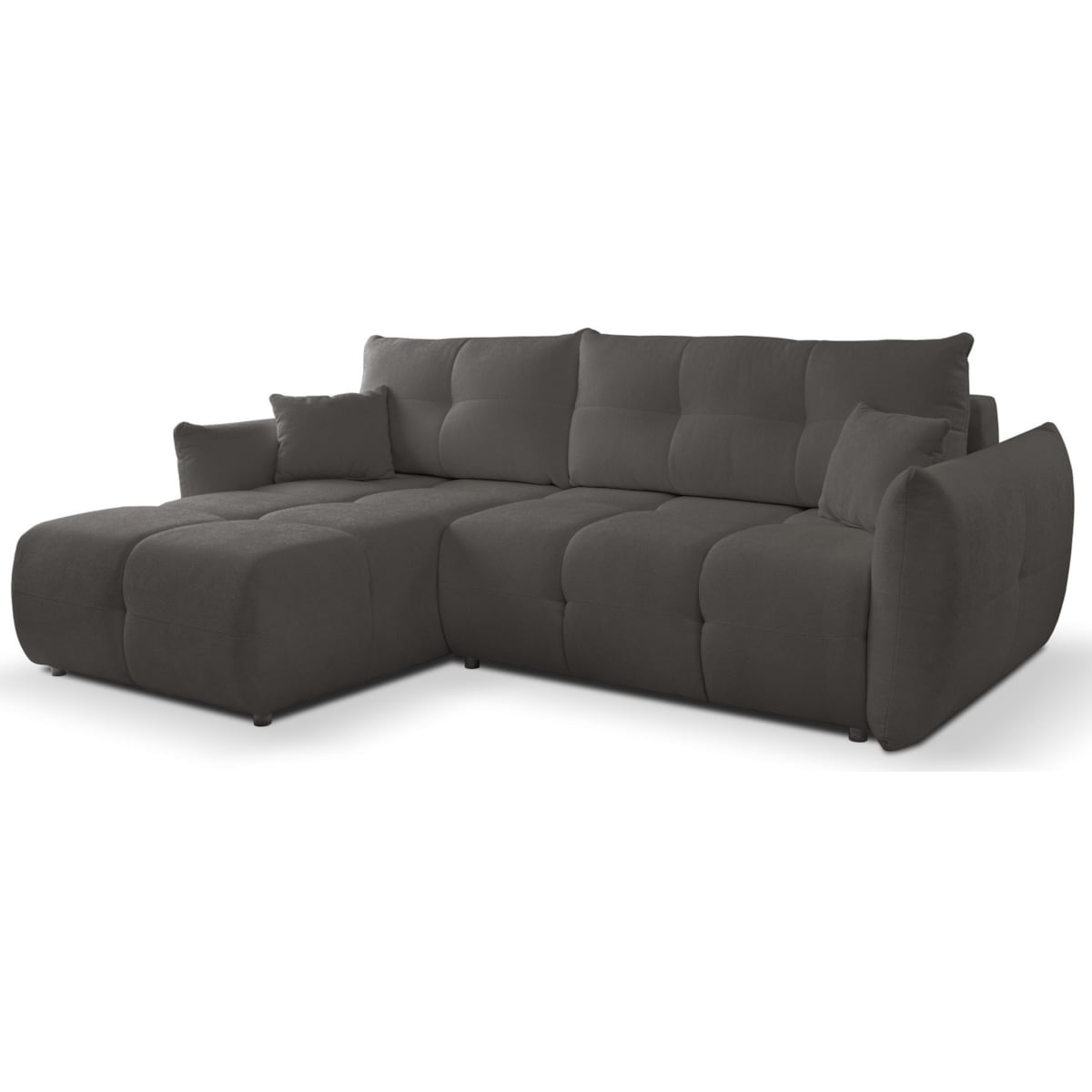 Narożnik z funkcją spania do salonu BOSE, lewostronny, grafitowy