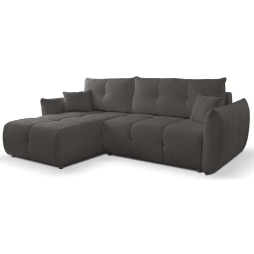 Narożnik z funkcją spania do salonu BOSE, lewostronny, grafitowy