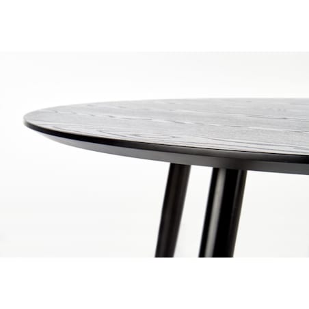 STÓŁ OKRĄGŁY 120/75 cm Beso CZARNY | ZŁOTY dla 5 osób