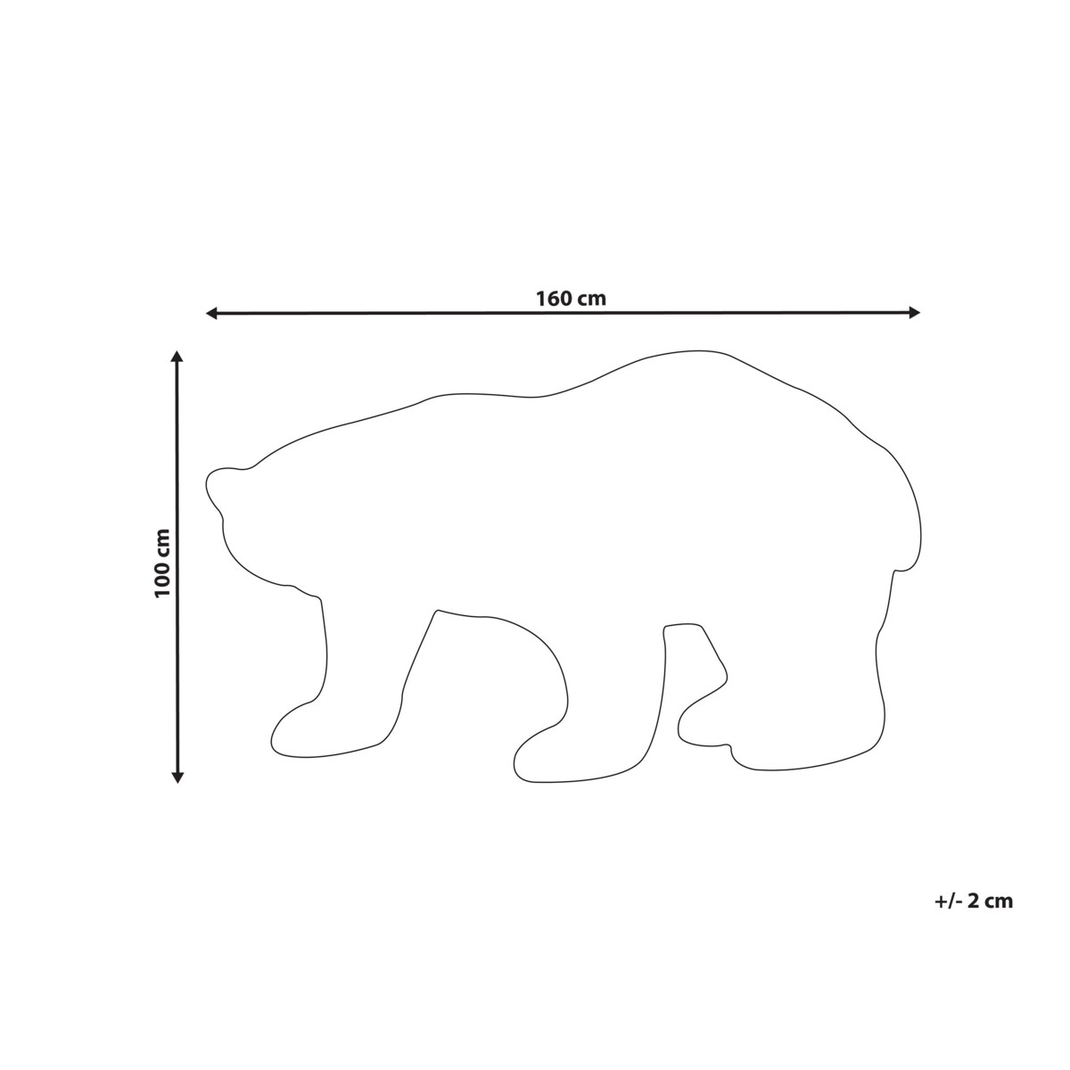 Dywan dziecięcy wełniany niedźwiedź polarny 100 x 160 cm biały IOREK