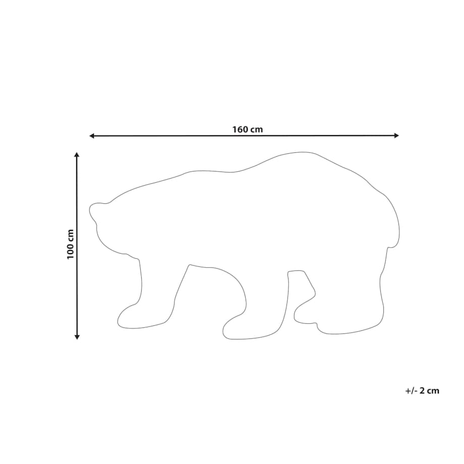 Dywan dziecięcy wełniany niedźwiedź polarny 100 x 160 cm biały IOREK