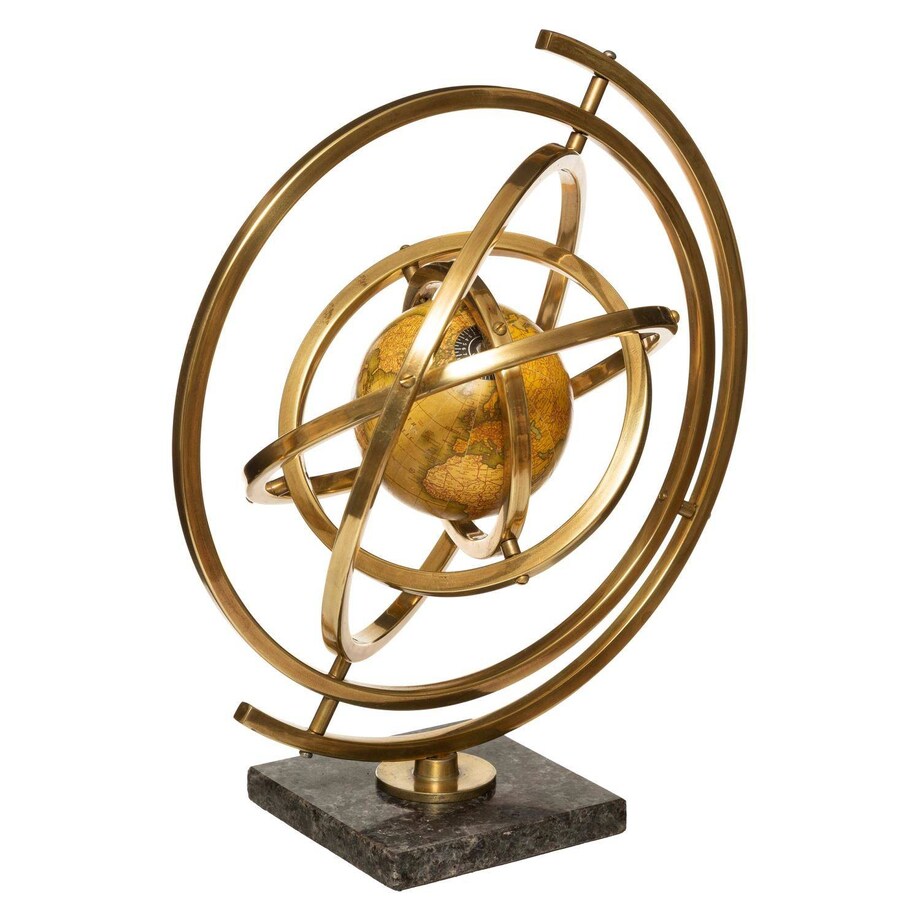 Globus dekoracyjny Sandy, metalowa orbita, wys. 37 cm
