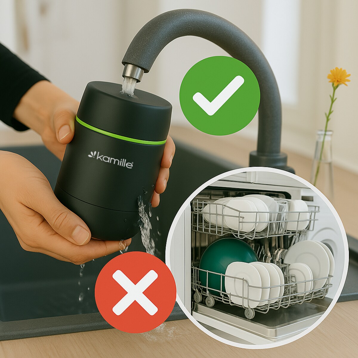 Termos czarny obiadowy lunchbox lunch box na zupę obiad 0.5L KAMILLE