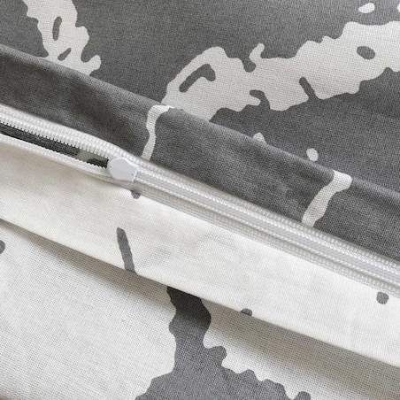 Pościel bawełniana 200x220 Mercer Grey szara i biała w dekoracyjny wzór, Cottonlove Exclusive, Darymex
