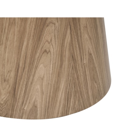 Stół do jadalni okrągły 120 cm ciemne drewno OYEN