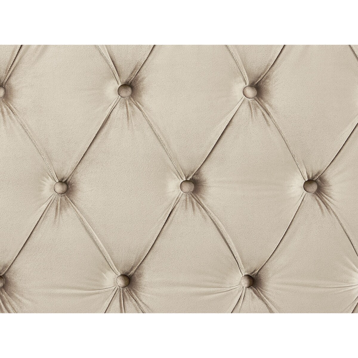 Łóżko welurowe 180 x 200 cm beżowe AYETTE