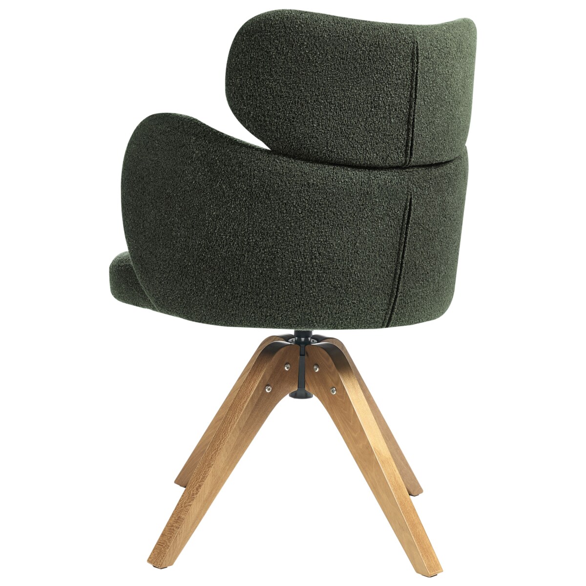 Krzesło do jadalni Obrotowy MARCY Boucle Ciemnozielony