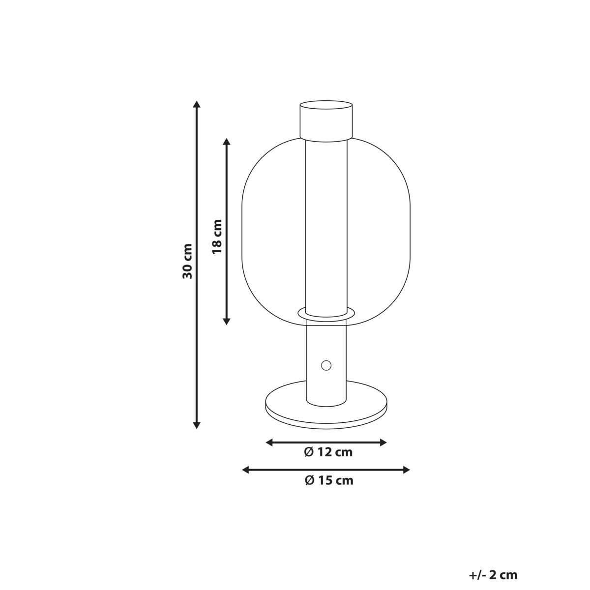 Bezprzewodowa lampa stołowa LED BOJO Ze ściemniaczem Metal Brązowy