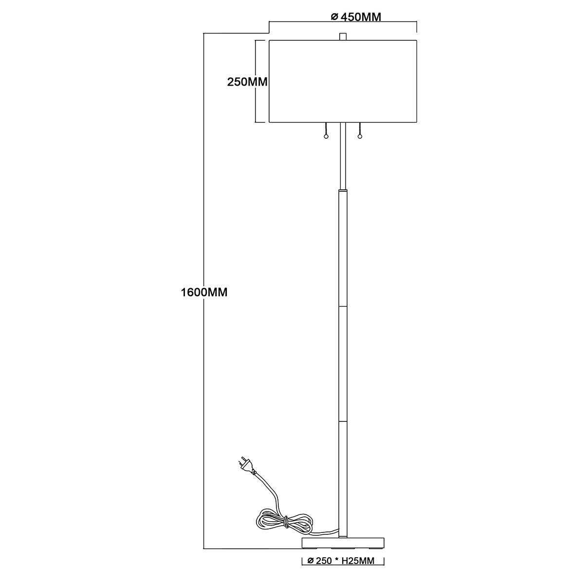 Lampa stojąca Light Prestige Fogo biały 2 x E27 1 szt.