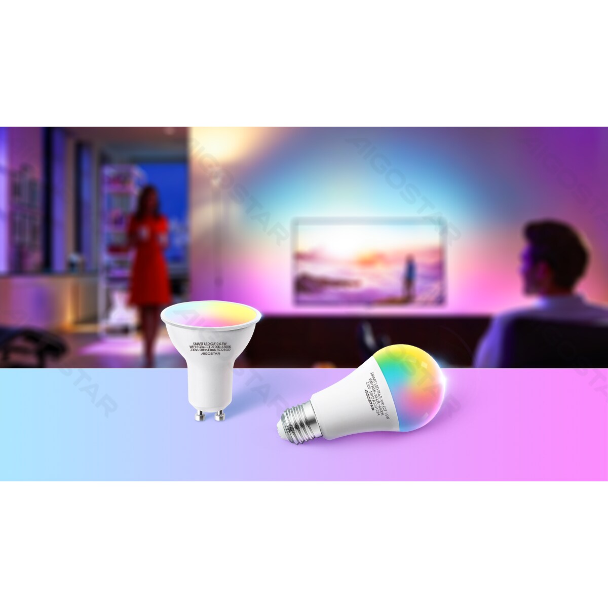 inteligentna żarówka wifi wb a60 e27 15w rgb+cct
