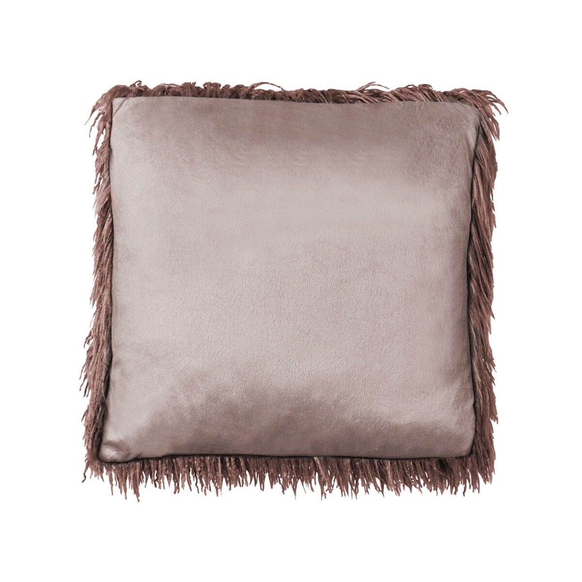 2 poduszki dekoracyjne włochacze 45 x 45 cm brązowe COROKIA