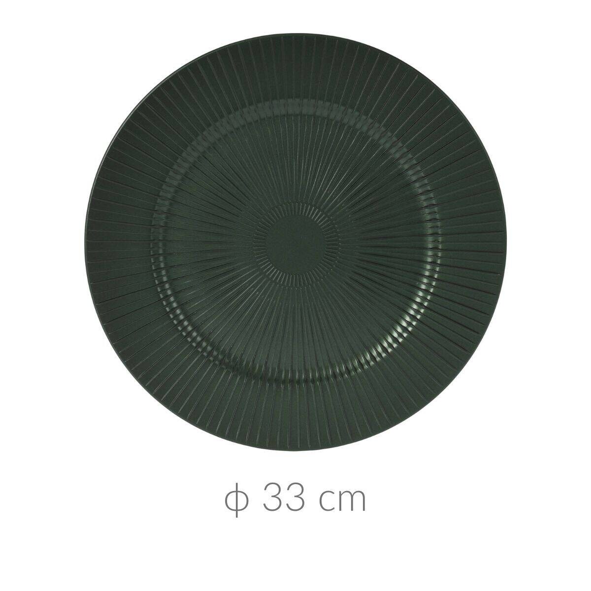 Podstawka dekoracyjna pod talerz, Ø 33 cm, zielony