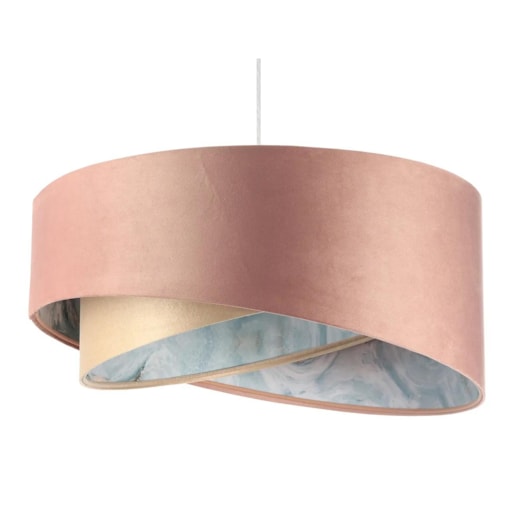 Lampa wisząca ROSE GOLD różowa/beżowa