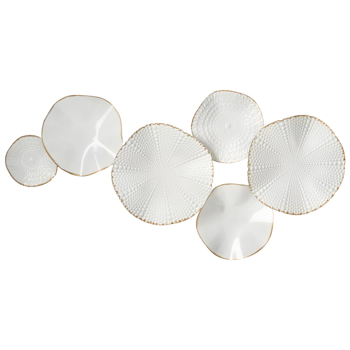 Dekoracja ścienna NEODYNIUM 47 cm Metal Biały