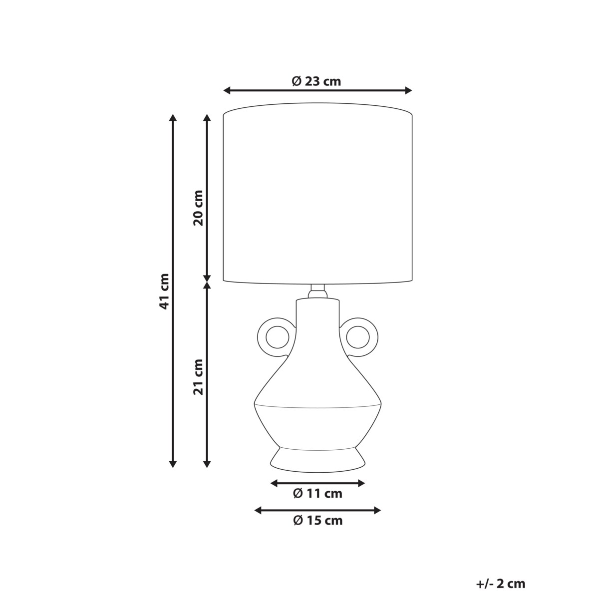 Lampa stołowa KERULEN Ceramika Beżowy