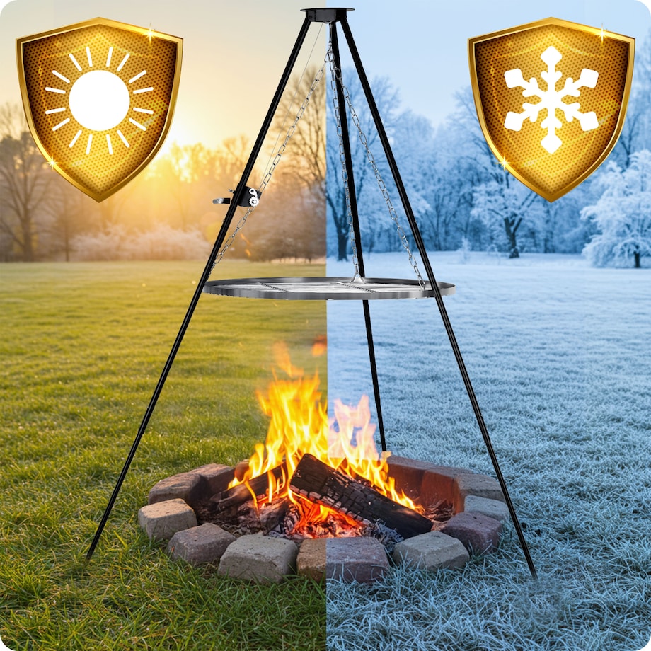 Palenisko ogrodowe grill na ognisko 80cm ruszt stalowy trójnóg Berdsen BD-884