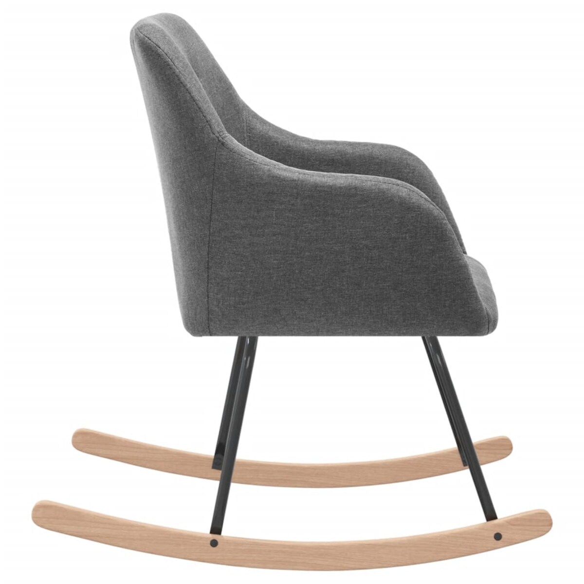 vidaXL Fotel bujany, jasnoszary, tapicerowany tkaniną