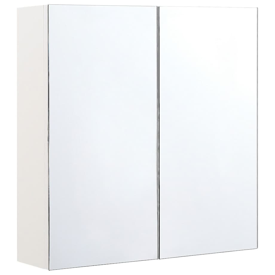 Szafka łazienkowa wisząca z lustrem NAVARRA 60 cm 60 cm Biały