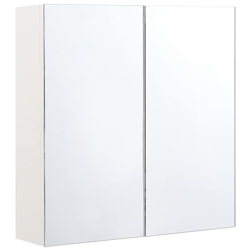 Szafka łazienkowa wisząca z lustrem NAVARRA 60 cm 60 cm Biały