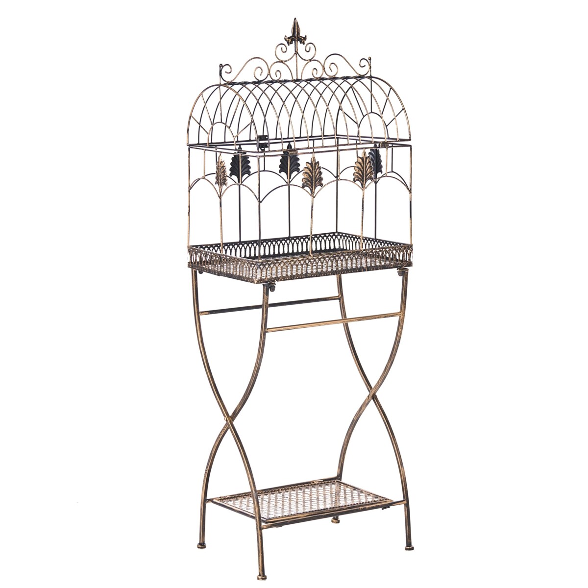 Zestaw 2 regałów z półkami SICILY Metal 43/37 cm 30/27 cm Czarny