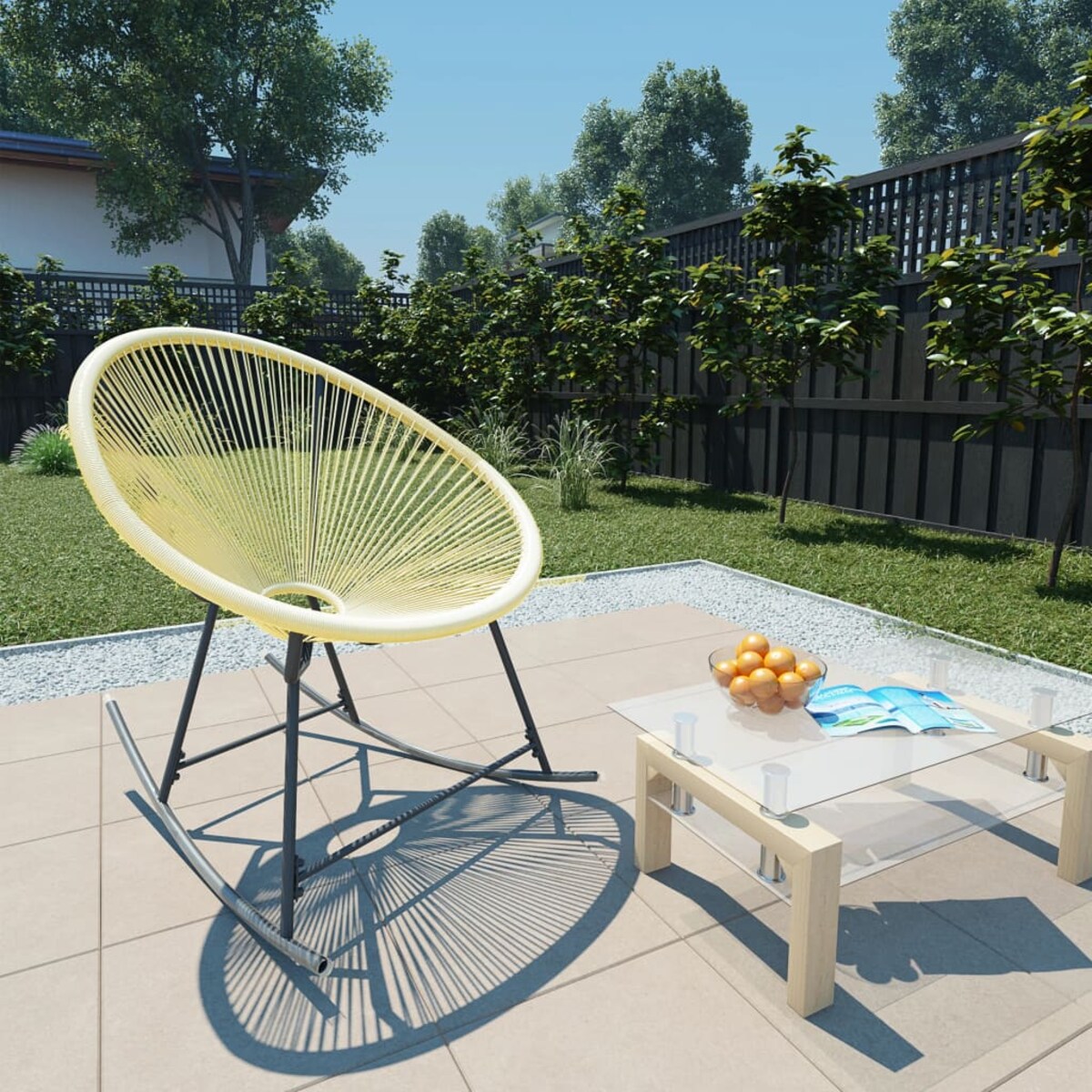 vidaXL Krzesło ogrodowe Acapulco, rattan PE, beżowe