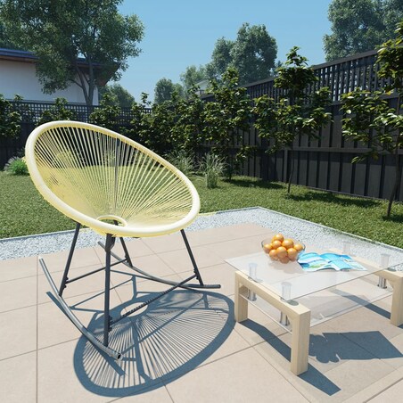 vidaXL Krzesło ogrodowe Acapulco, rattan PE, beżowe