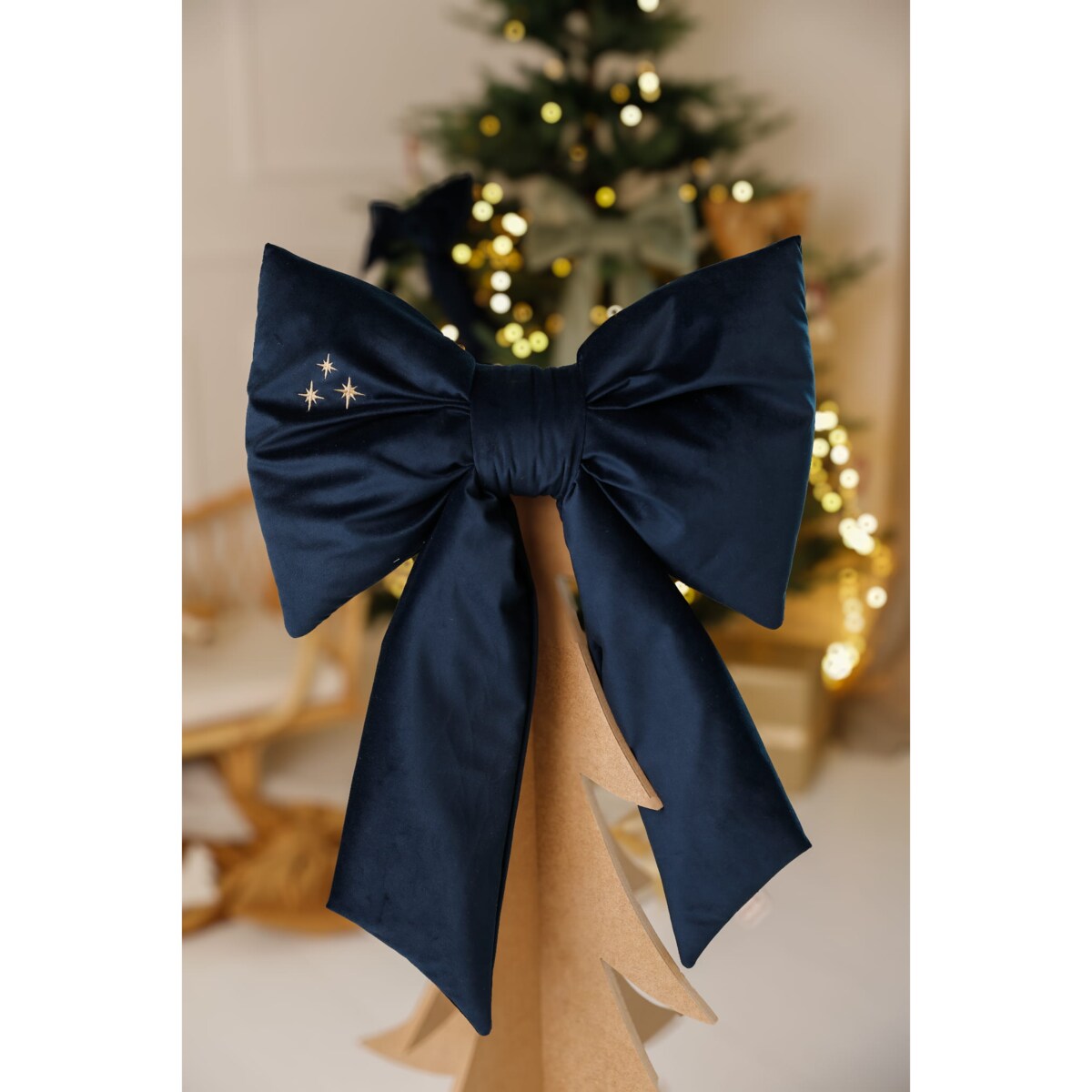 Kokarda Świąteczna Delux Royal Blue - L