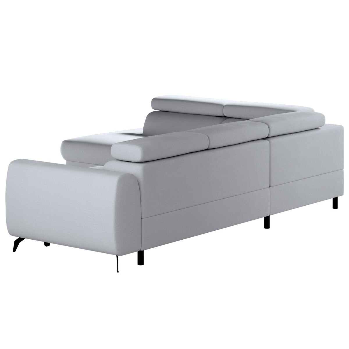 Narożnik rozkładany Leo, szary, 268 x 201 x 93 cm, Tkaniny tapicerskie - sofy