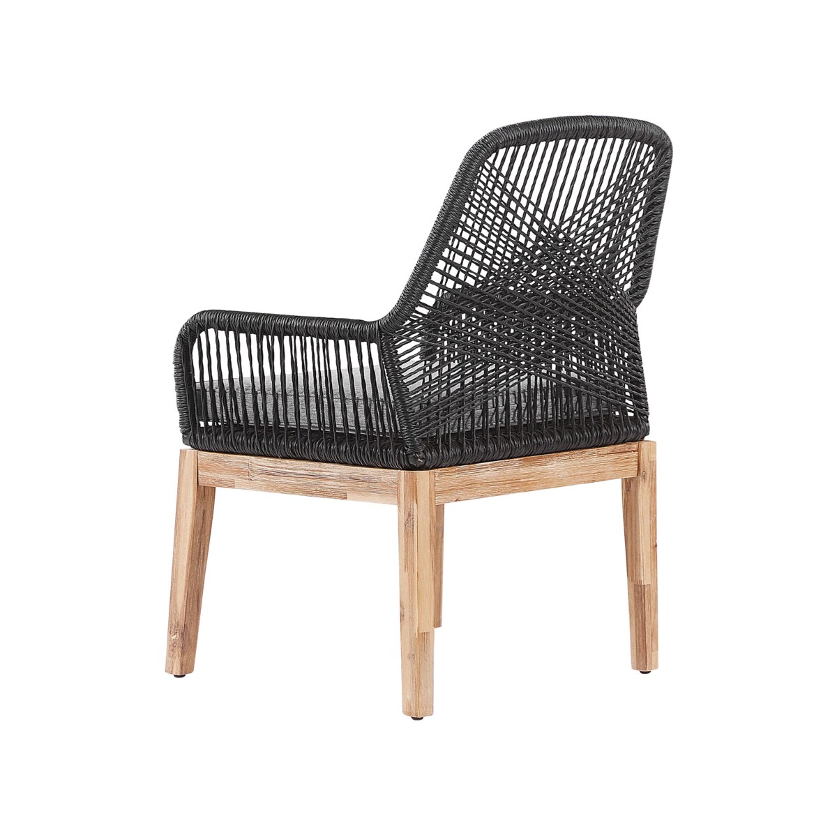 Zestaw ogrodowy dla 4 osób ORISTANO z poduszkami Beton Czarny