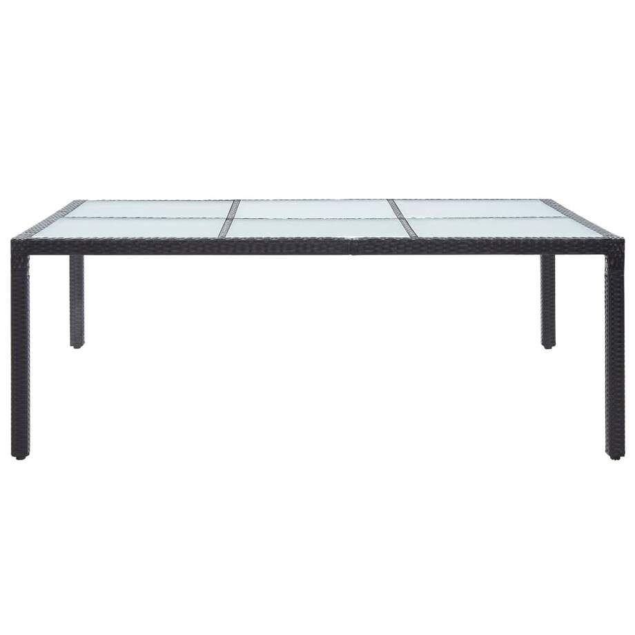 vidaXL Stół ogrodowy, czarny, 200x150x74 cm, polirattan
