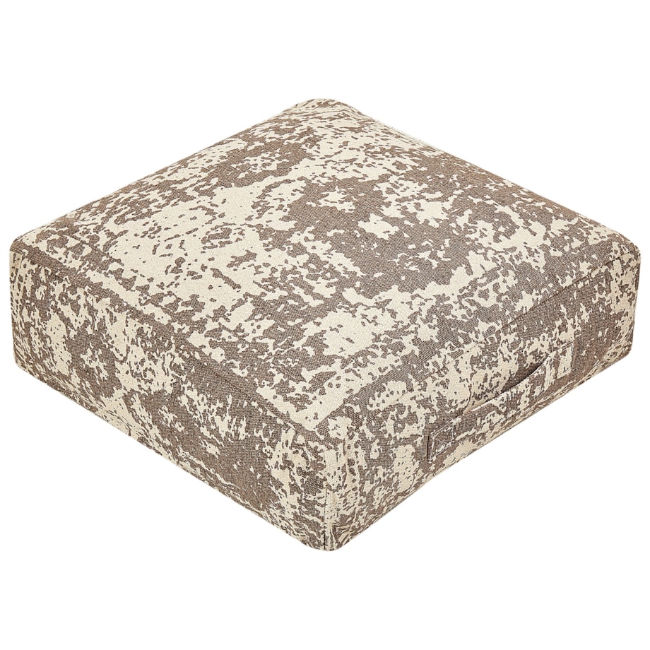 Poduszka podłogowa bawełniana 50 x 50 x 20 cm beżowo-brązowa SHASA