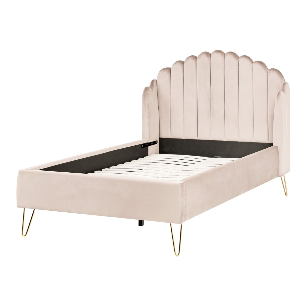 Łóżko AMBILLOU 120 x 200 cm Jasnobeżowy