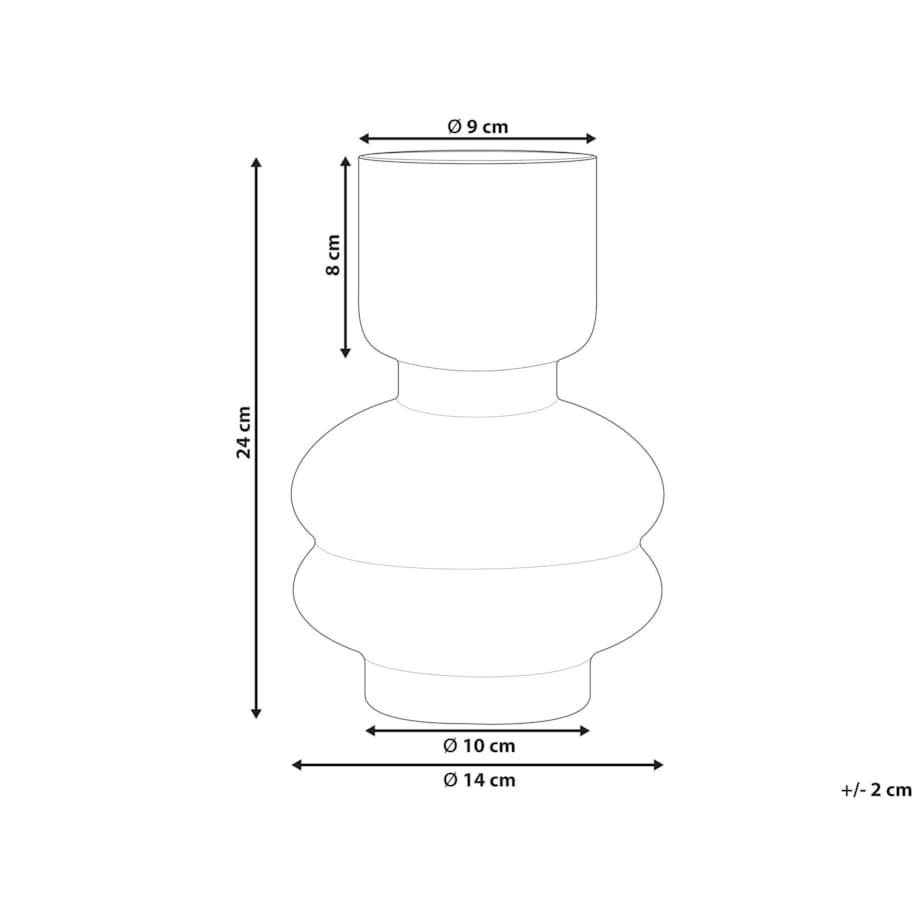 Wazon na kwiaty szklany 24 cm fioletowy RODIA