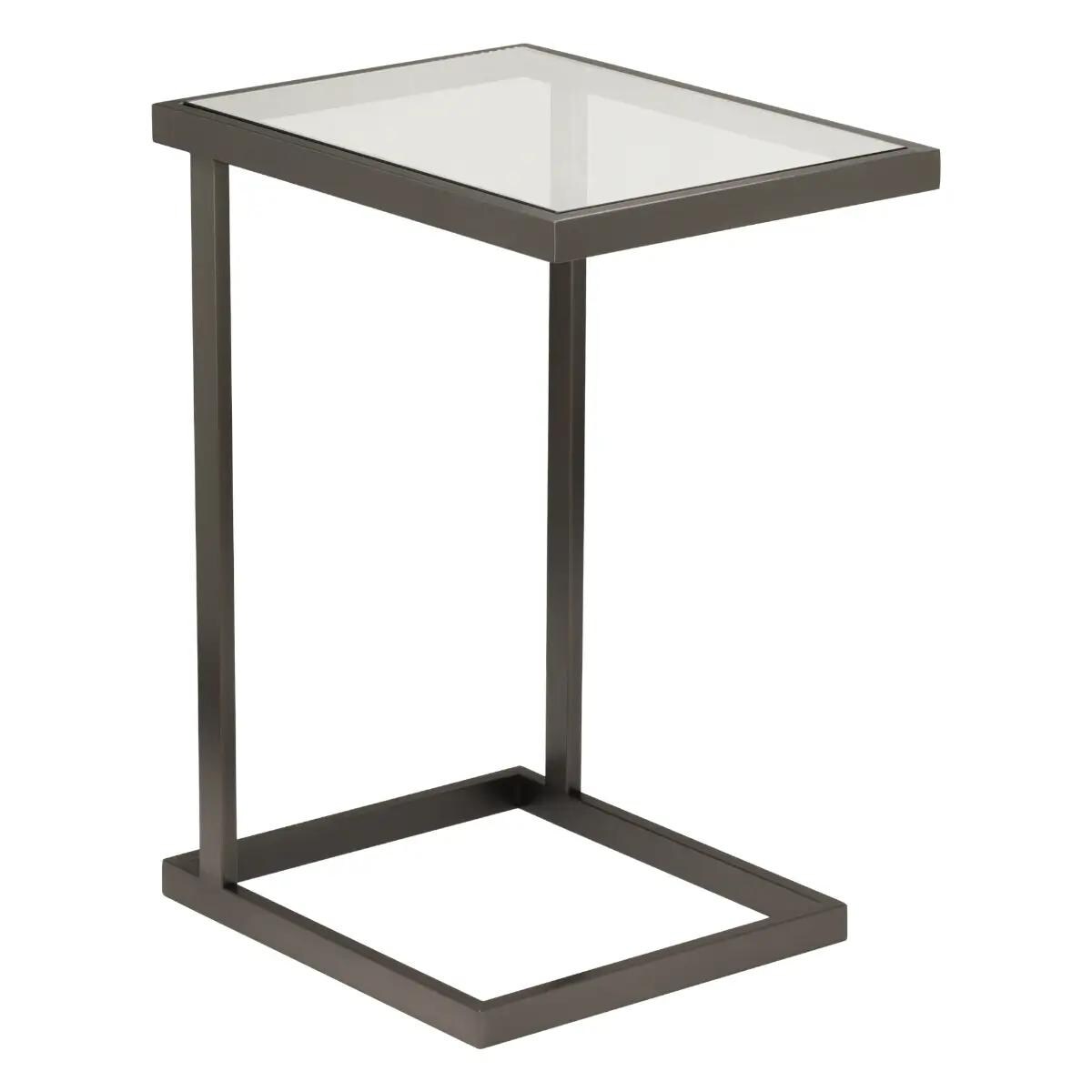 Stolik boczny do sypialni Hudson HU-ST1583BK Cosmolight czarny przezroczysty