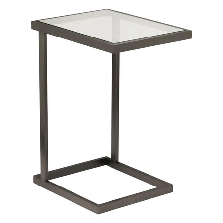 Stolik boczny do sypialni Hudson HU-ST1583BK Cosmolight czarny przezroczysty