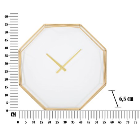 Zegar na ścianę w stylu glamour, Ø 56x6,5 cm RELOGIO ośmiokątny