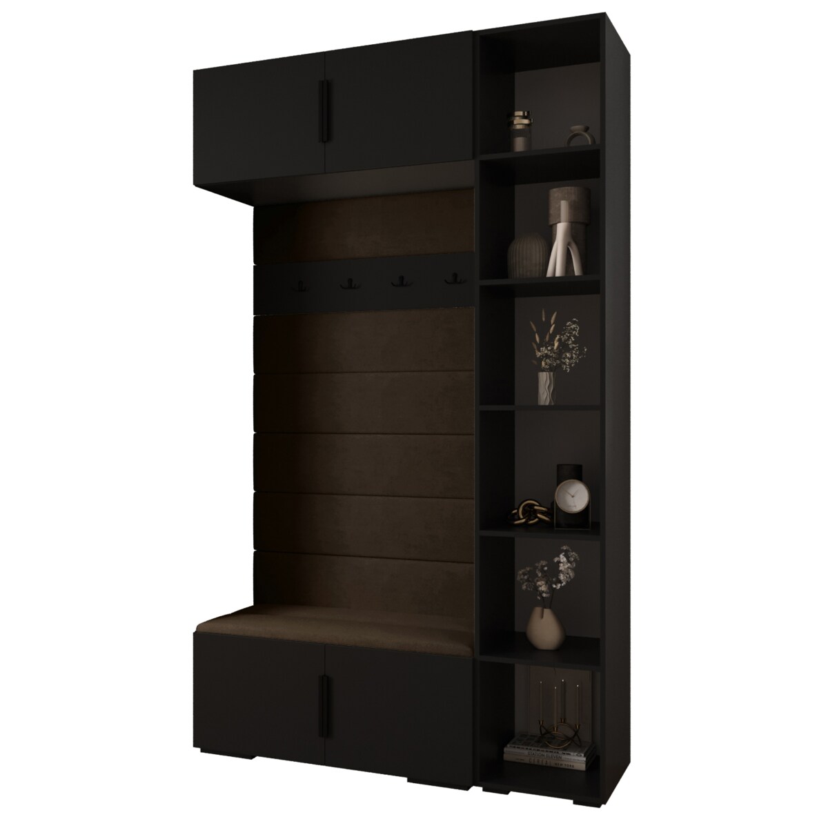 Garderoba do przedpokoju INOVA 1 Z20 czarny+czarny+manila04