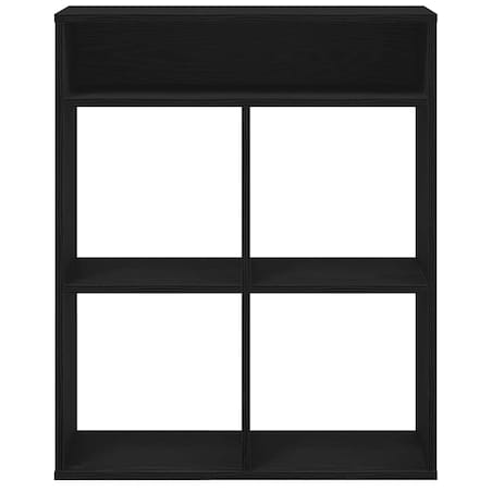 vidaXL Regał na książki, czarny, 66x31x80 cm, materiał drewnopochodny