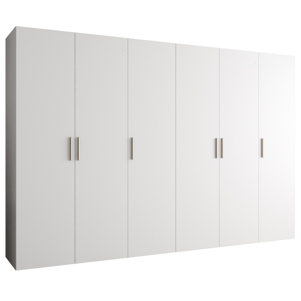 Szafa uchylna otwierana BARI 1 300 wys. 202 cm Biały + u. Srebrny