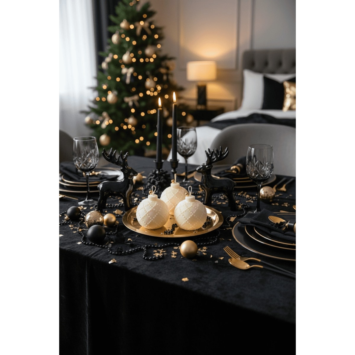 Świeca bombka Koralik z wosku sojowego – dekoracja świąteczna