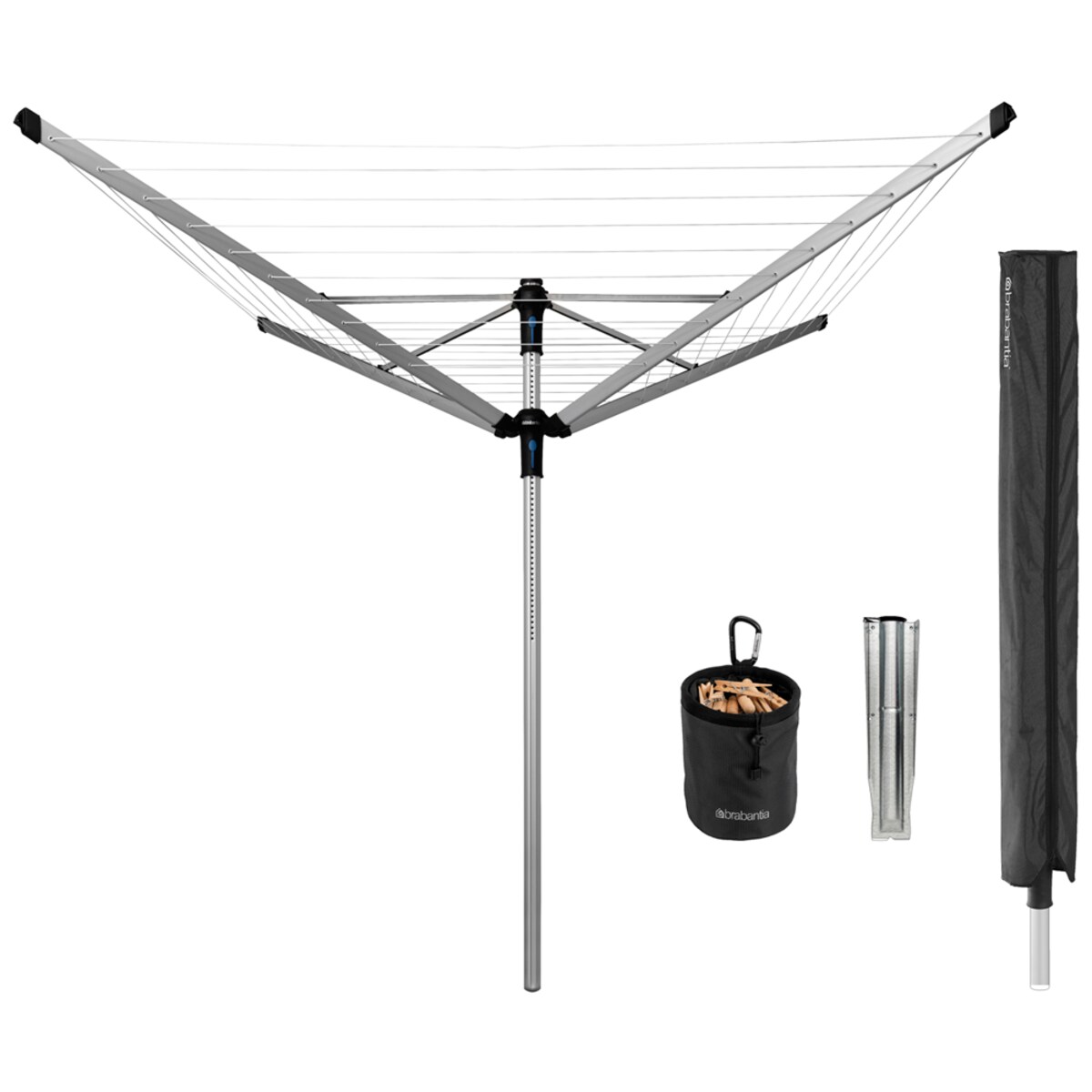 Suszarka ogrodowa Lift O Matic 50m szara do gruntu + pokrowiec 100246