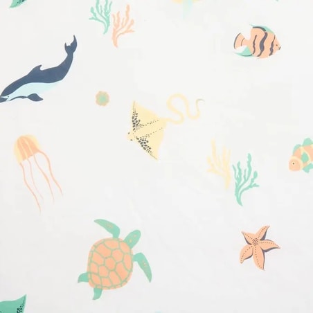 Komplet pościeli bawełnianej dla dzieci, Oceania, 140x200 cm