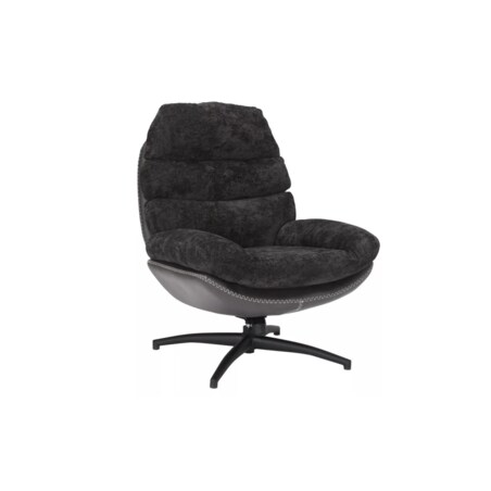 Fotel do salonu GISELLE czarny obrotowy