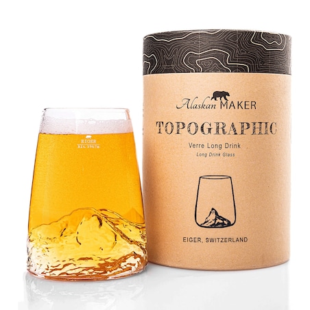 Szklanka Long Drink - Topographic - Eiger