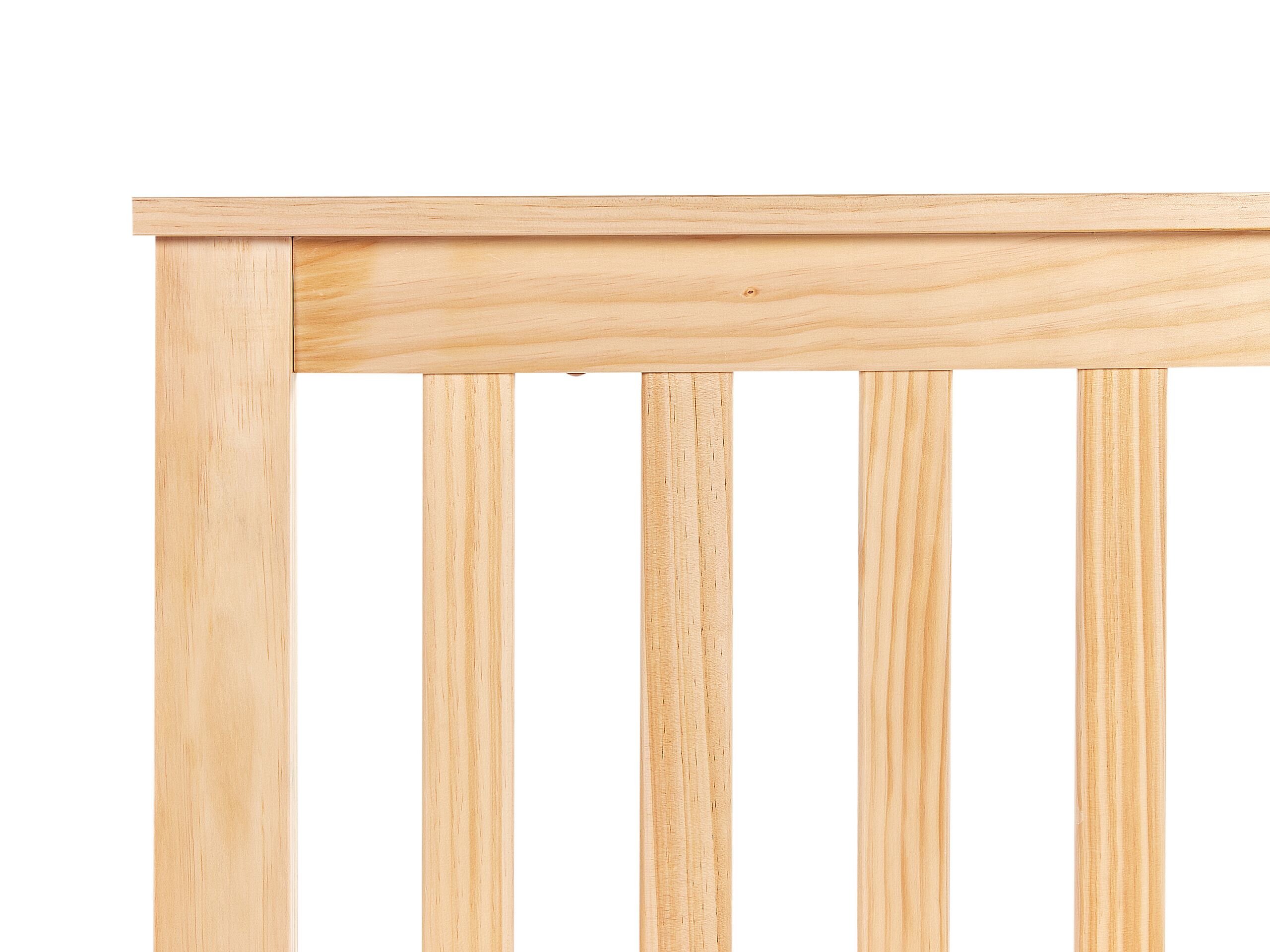 Łóżko drewniane 180 x 200 cm naturalne jasne drewno MAYENNE